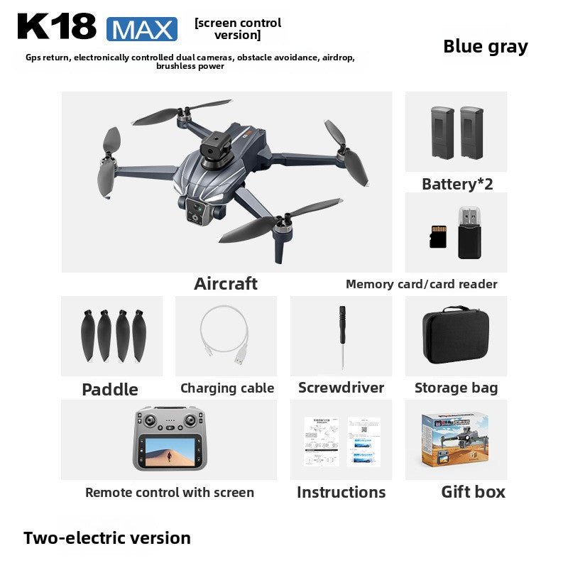 Intelligent 4k drone. Screen remote