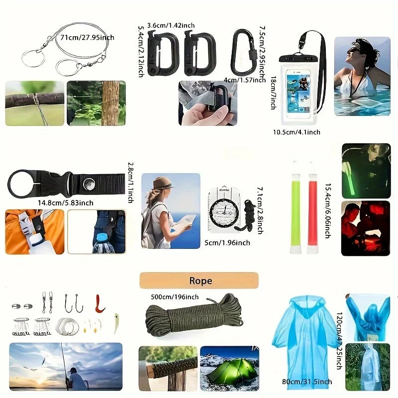 Outdoor Multifunctional Life Saving Medical Kit Professional Emergency Lifesaving Gear Tools Camping Hiking First Aid Kit