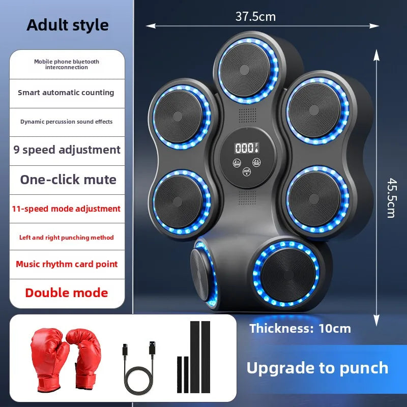New Arrival Smart Music Boxing Upgraded Tuba Home Gym Boxing Target BT Electronic Music Boxing Machine