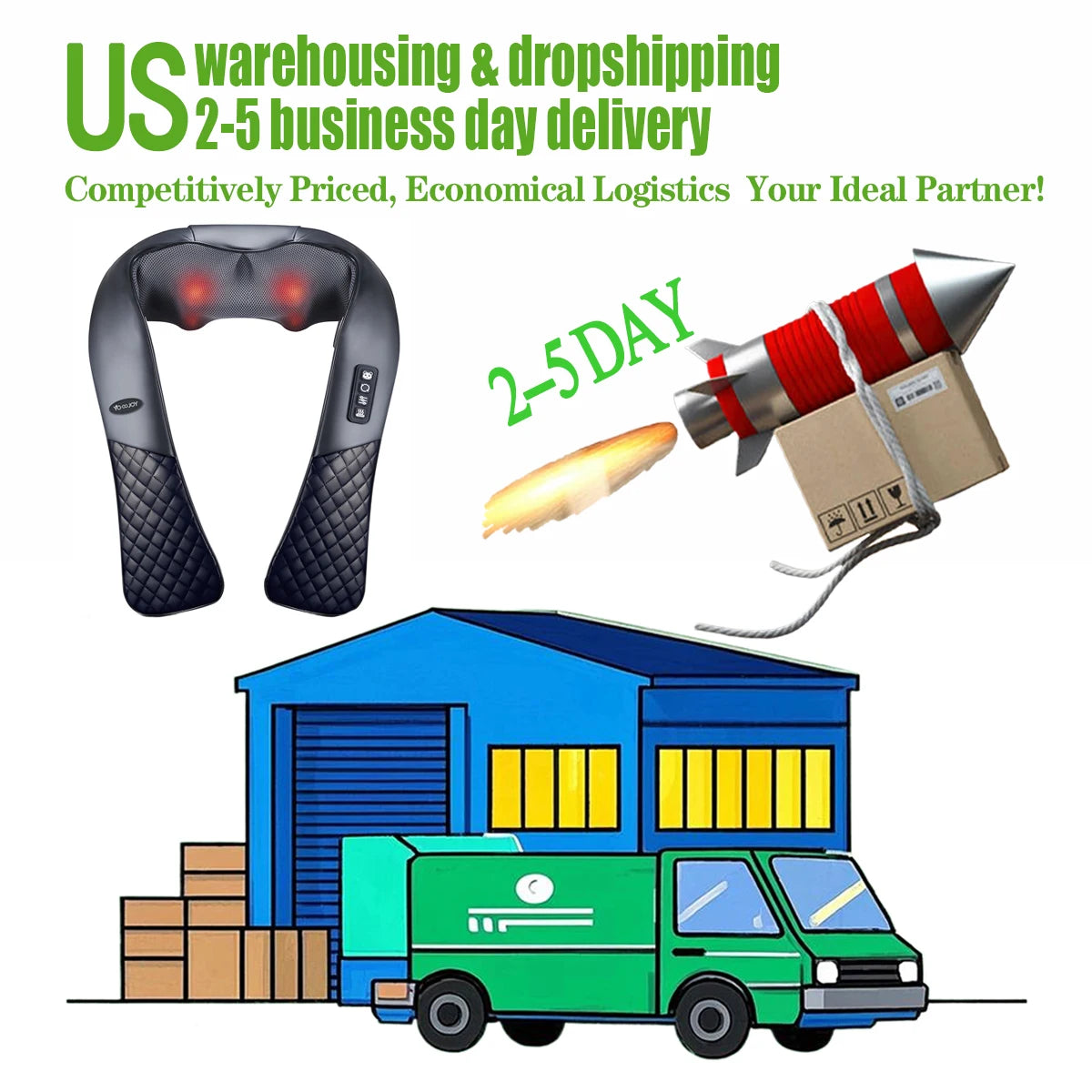 2025 Hot-selling Neck and Shoulder Massager, Deep Tissue Kneading to Relieve Muscle Tension