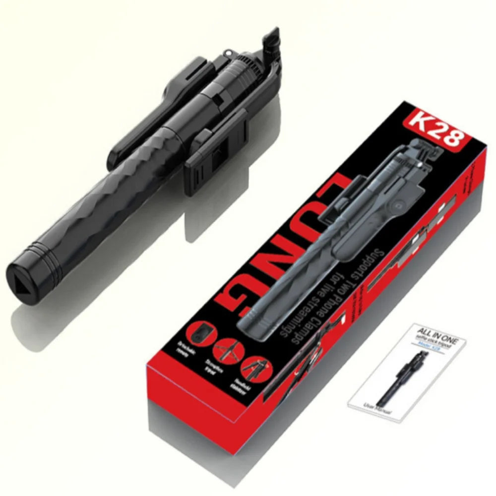 1.7m Selfie Stick Tripod Extendable Wireless Bluetooth-Compatible Remote Portable Smartphone Stand Mount for IOS Android Phone