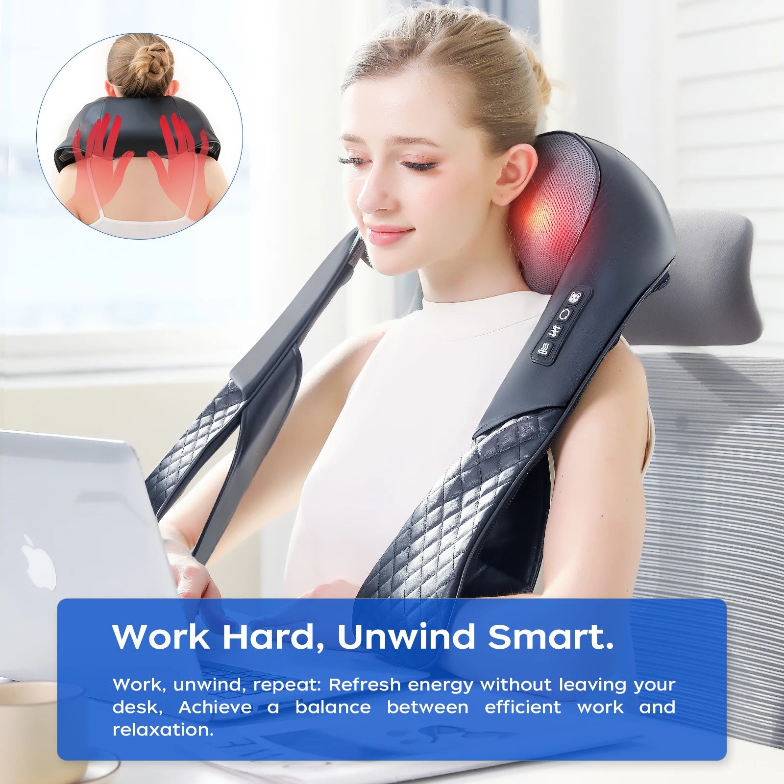 2025 Hot-selling Neck and Shoulder Massager, Deep Tissue Kneading to Relieve Muscle Tension