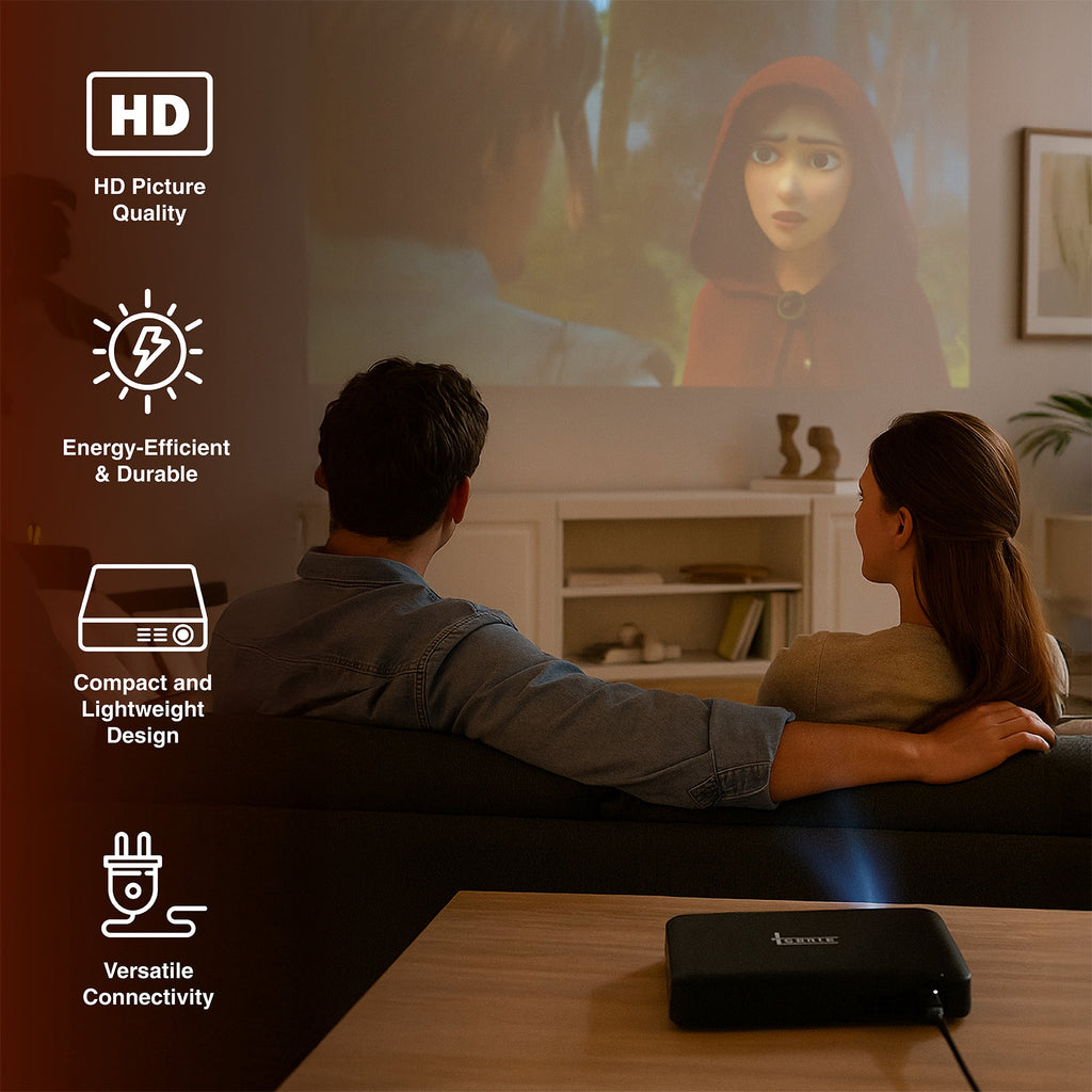Pursonic Compact HD Projector – Portable Big-Screen Entertainment Anywhere