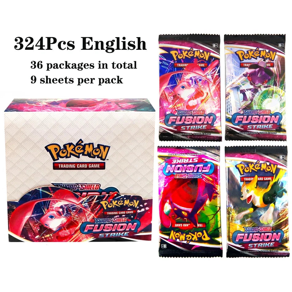324pcs Pokemon TCG: Sword & Shield-Fusion Strike Booster Display Box (36 Packs) Board Game Card DESTINED RIVALS Stellar Crown