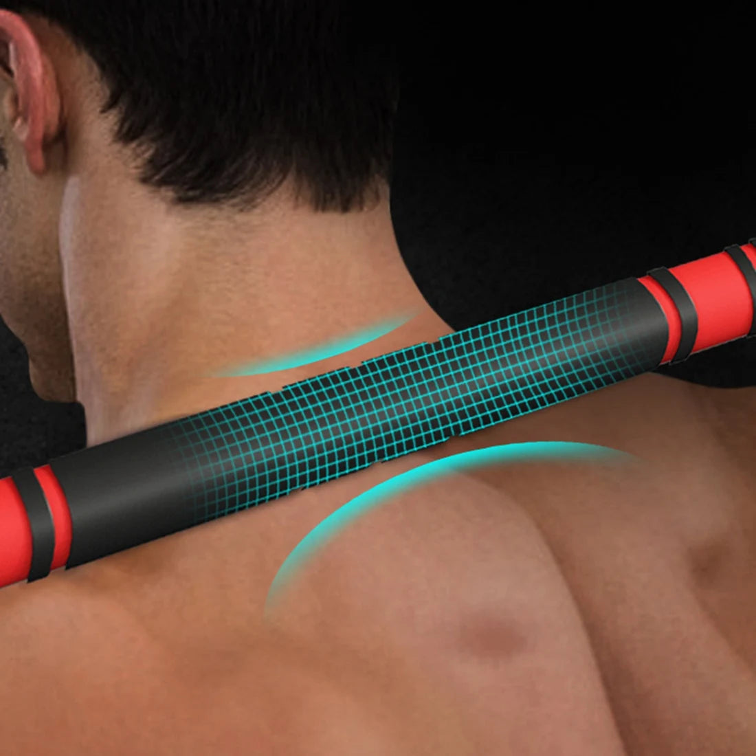 L71ADumbbell Extension Bar 40cm Arm Strength Training Barbell Build Joiner Coupler Linker Neck Pad Extension Rod Extender