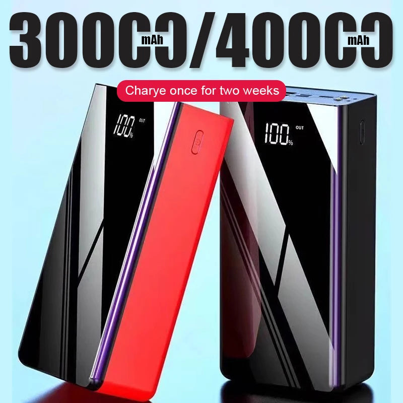 PowerBank 30000mAh/40000mAh Usb Portable Extra Auxiliary Battery Mobile Power Bank Charger For iPhone Xiaomi carregador portátil