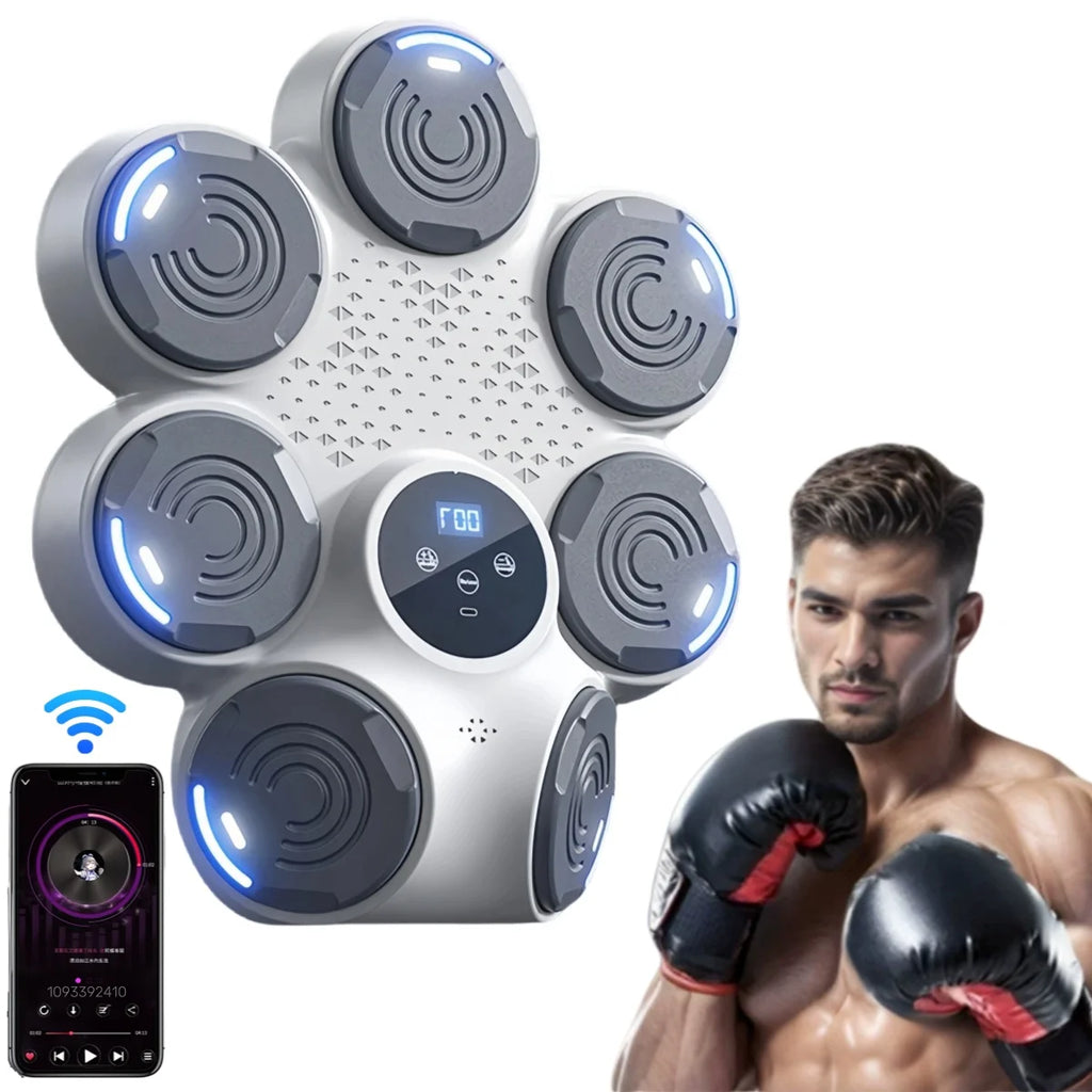 9 Speeds Music Boxing Machine Smart Bluetooth Wall Mounted Music Boxing Trainer Home Electronic Boxing Target Punching Equipment
